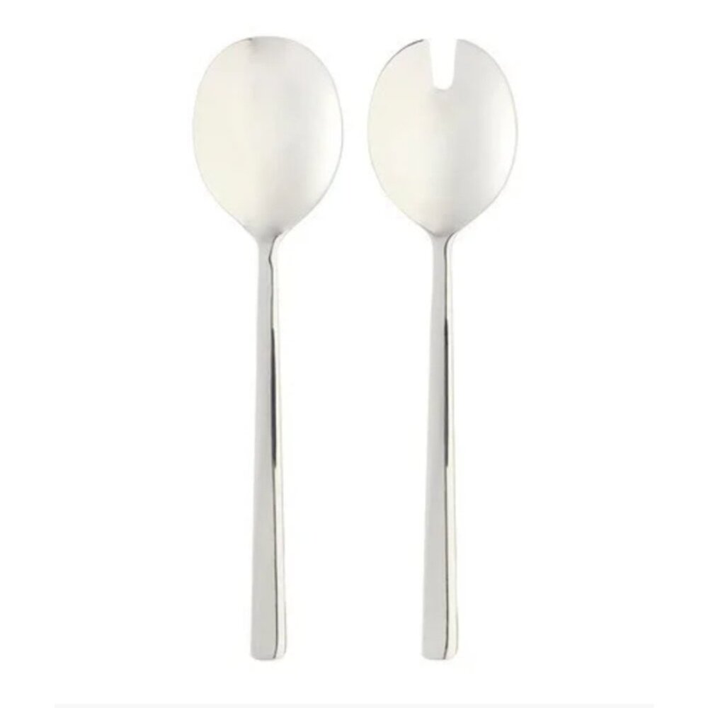 IKEA LOFTESRIK 2-piece salad serving set, stainless steel, 11 "